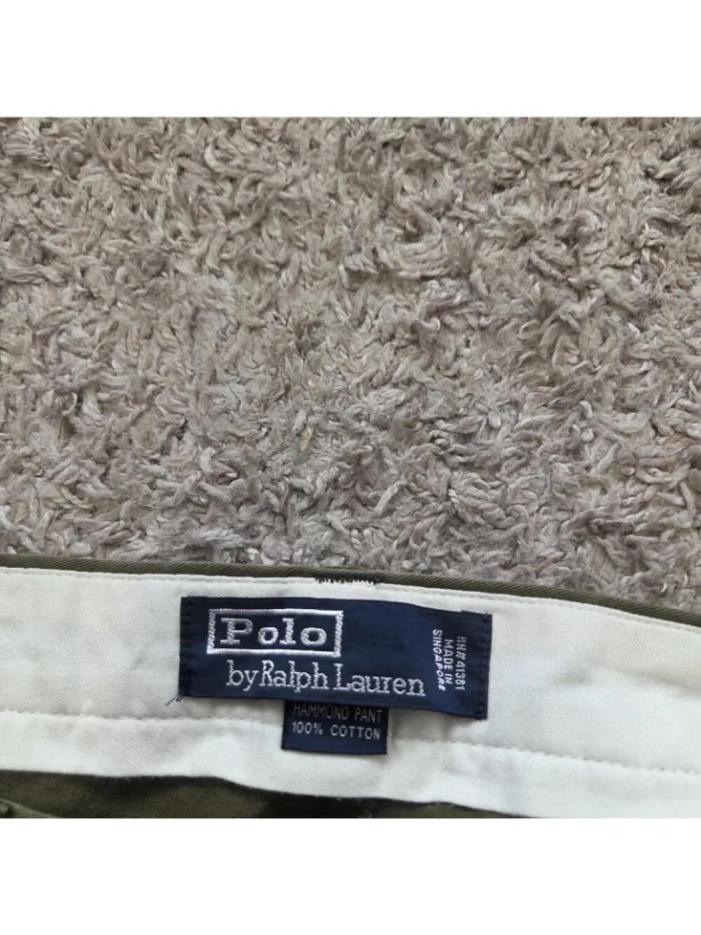 Polo Ralph Lauren Hammond Pants Mens 40x32 Green Pleated Cuffed Chino Preppy